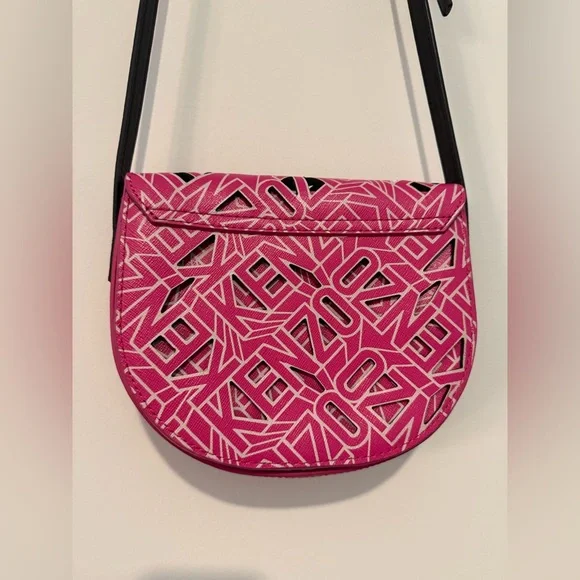 KENZO Hot Pink Laser Cut Leather Flying Crossbody Bag in Pristine Condition - Picture 12 of 17